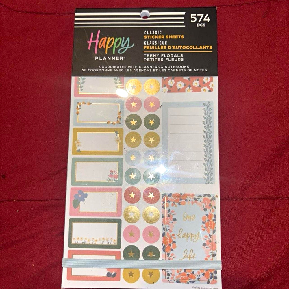 Happy Planner Classic Sticker Sheets Pretty Florals Multicolor 574pc SVP130-118