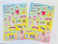 2 Sheets Groovy Girl Power Fun Sayings Stickers Crafts Planner Supply Scrapbook