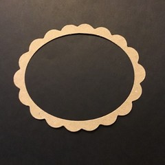 Scallop Oval Frame Die Cut Card Stock Embellishments 8 pcs 3-3/4” x 4-1/2”