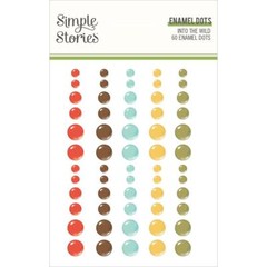 Crafts Enamel Dots SS Sticky Back Into the Wild Brown Green Yellow Blue