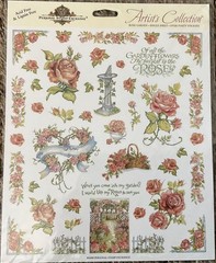 NEW Sealed Vintage Old Stock 4 PSX Sticker Sheets FLOWERS HEARTS ANGELS ROSES