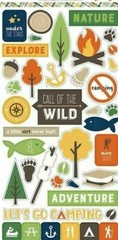 Summer Camp Nature Camping S’mores Campfire Explore Echo Park Cardstock Stickers