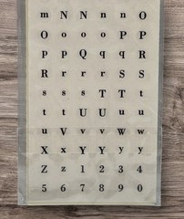 Making Memories Brad Alphabet Stickers Clear & Primary Colors Scrapbooking NEW
