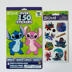 STITCH DISNEY STICKER Lot 2 pack over 150 pcs 8 sheets – NEW!