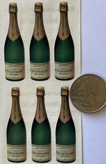 CHAMPAGNE BOTTLE Sticky Pix Stickers(6pc)Paper House•Party •Celebrate•Adults•