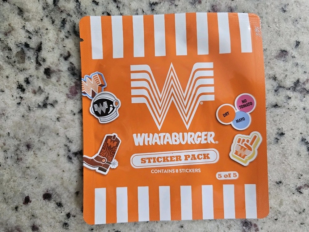 Whataburger 2026 Stickers Pack #5 Brand New Sealed