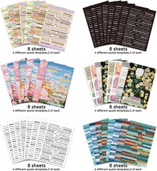 2346PCS Quote Stickers,48 Sheets Scrapbook Supplies Kit Word Stickers for Journa