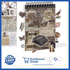 Pre-Cut Vintage Stickers Book 595PCS Washi Paper for DIY Crafts Dark Academia