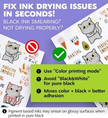 20 Sheets Printable Vinyl Sticker Paper – Waterproof Glossy Finish