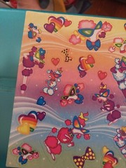 Vintage Lisa Frank Sticker Sheet Poodle Dogs S119 1990s