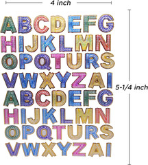 A-Z Colorful Decorative Stickers – Primary Alphabet Letters Label (Pack of 10 Sh