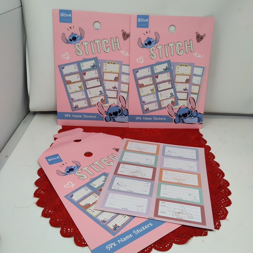 3 Pks Of 50~3 1/2×2 Inch Lilo & Stitch Stickers Name Tags Teacher Class Room