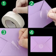 1000Pcs 1Inch Clear Package Seal Stickers Round Envelope Seals Wafer Seal Labels