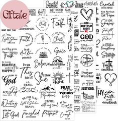 381 Pcs Small Christian Stickers, Inspirational Bible Verse Prayer Stickers 127