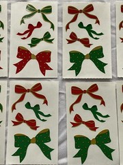 Mrs. Grossman’s Sticker Lot Christmas Holiday Bows Vintage 1991 10 Mods Sheet