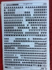 4 Letraset INSTANT LETTERING Transfer Letters 36pt HELVETICA BOLD NICE 7