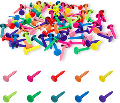 100 PCS Brass Paper Fasteners Metal Brass Fasteners, Mini Brads for Paper Crafts