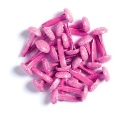 Crafts Doodlebug Sugar Coated Glitter Brads Bubblegum Pink 25/Pkg Top 1/4″
