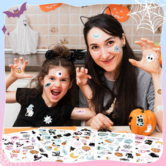 26 Sheets Halloween Stickers Crafts – 520Pcs Pumpkin Spider Skeleton Ghost Witch