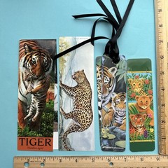 Vintage 90s For The Love Of Cats Tiger Cubs Cheetah Bookmark Lot – read Desc