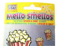 Vintage Mello Smellos Popcorn Scented Scratch & Sniff Smelly Stickers NOS SEALED