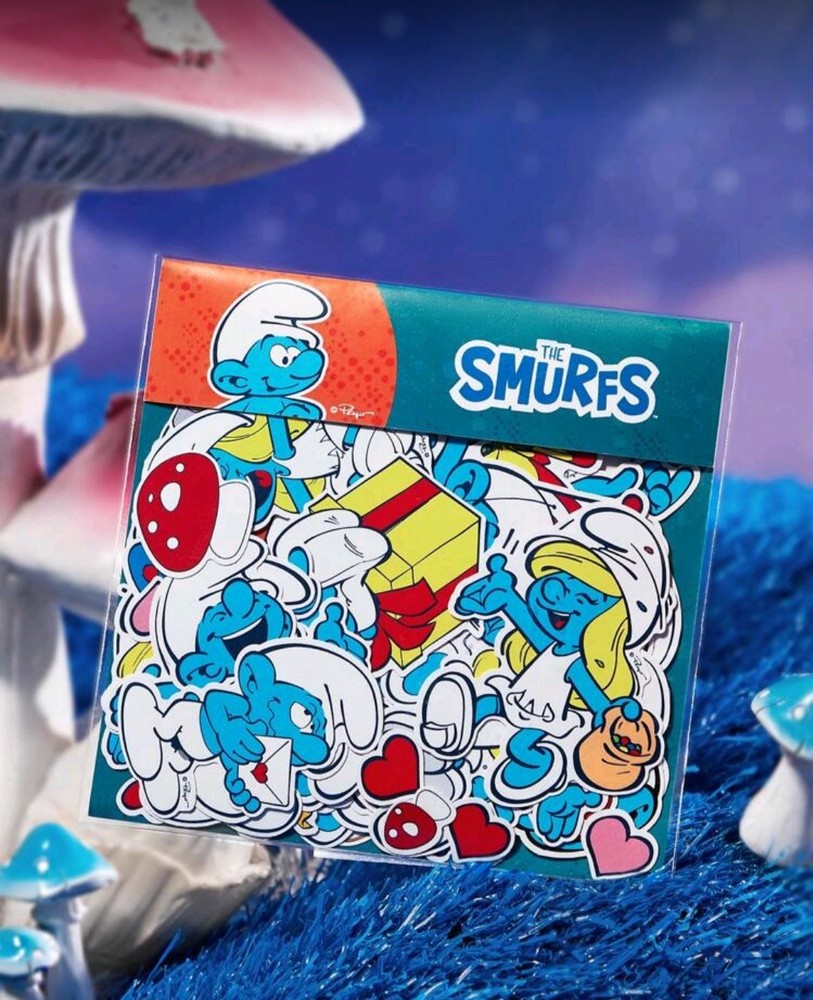 The Smurfs Sticker Pack 65 Pcs Collage Sheet New Sealed Officially Licensed 🍄