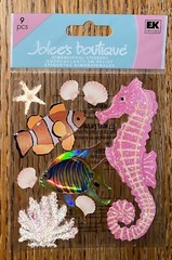Jolees SEA CREATURES beach Ocean Coral Sea Horse Star Fish Shell Snorkel Sticker