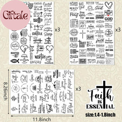 381 Pcs Small Christian Stickers, Inspirational Bible Verse Prayer Stickers 127