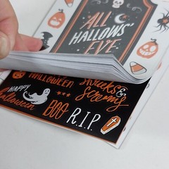 Halloween 6 Pk Craft Stickers Paper 8.5×11 Diecuts Scrapbooking Party Decor Lot
