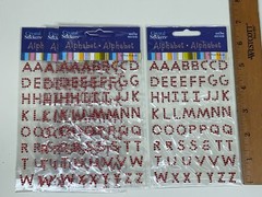Alphabet Letters Stickers Chip Board Scrapbook U CHOOSE U PICK New and Used