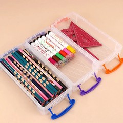3/6-Layer Paintbrush Storage Box Detachable Watercolor Pen Organizer School Use