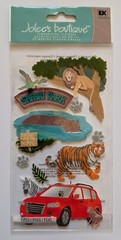 Jolee’s Drive Thru Safari Lion Tiger Zebra Hippo Animals Scrapbooking Stickers
