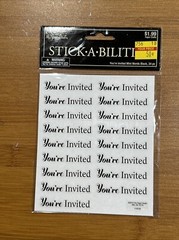 The Paper Studio- Stik A Bilities- You’re Invited -34 stickers NEW