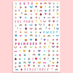 Kids Nail Stickers – 816 Decals | Birthday Girl Party Favors, DIY Home Activity,