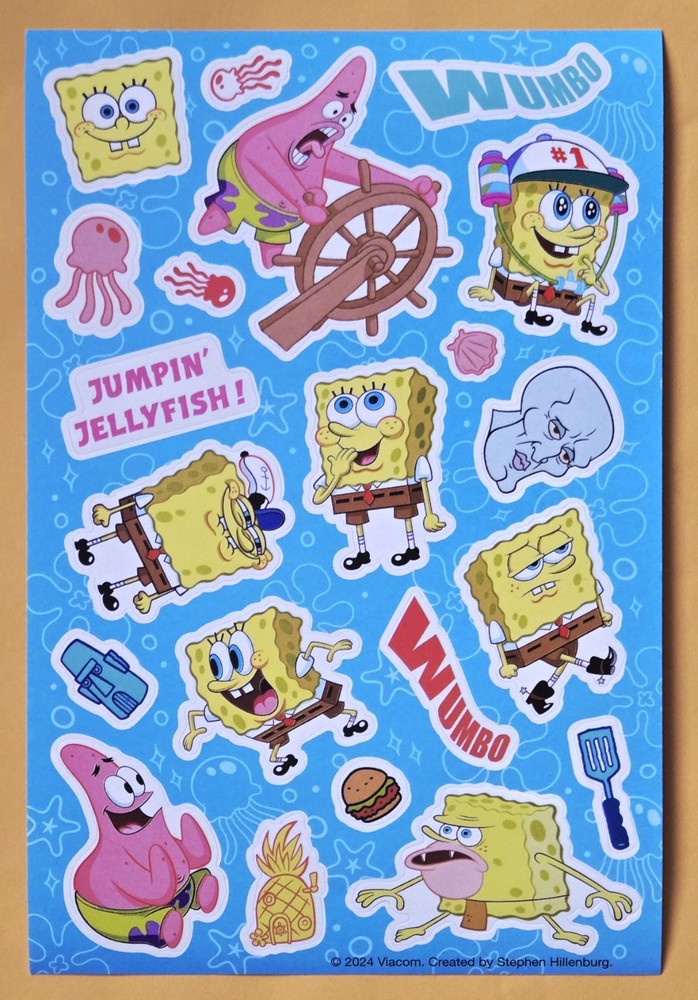 SpongeBob SquarePants Sticker Single Sheet.