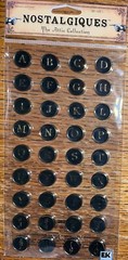 Nostalgiques The Allie Collection ABC Alphabet Letters Number Scrapbook Stickers