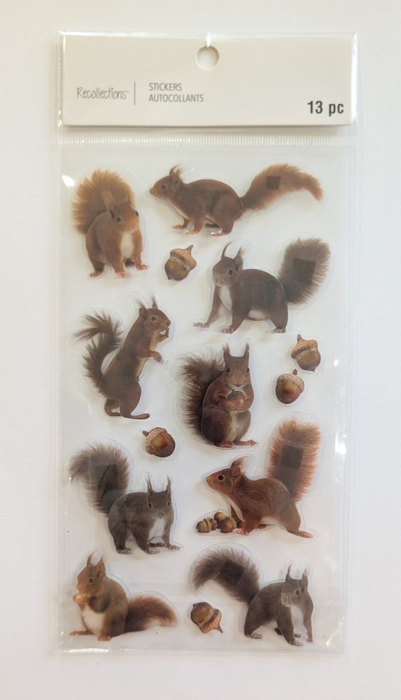 Squirrels Forest Animals Scrapbooking Stickers by Recollections