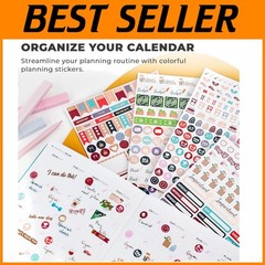 Monthly Weekly Daily Holiday Journaling Stickers 14 Sheets