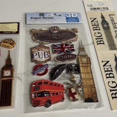London England Scrapbooking Stickers – Lot Of 3