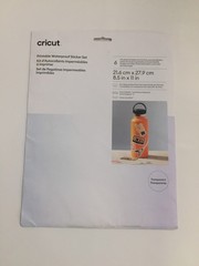 Cricut Waterproof Printable Sticker Paper 6 Sheets 12.4 x 9.37 x 0.1 Transparent