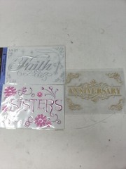 LOT of Recollections Celebratory Embossed Foil Stickers Anniversary/Faith/Sister