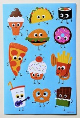 Themed /Food, Emoji Sticker sheet
