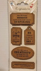 Little Birdie Kraft Handmade EXPRESSIONS Stickers – Lot of 5 RARE