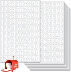 Clear and Readable 1200 PCS Number Stickers for Mailboxes & Organizers