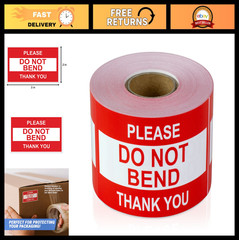 1200 Count Do Not Bend Sticker Labels – 3×2 Inch Rectangle Shipping & Handling W