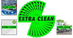 Extra Clean Windshield Stickers, Chartreuse Green, 12-Pack