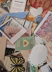 Junk Journal, Scrapbook, Mixed Media Art Supplies Mystery Kit pack- 40 piece