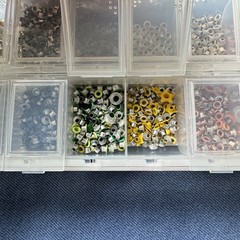 Scrapbooking Embellishments Lot Metal Tags Bottle Caps Eyelets Brads Multicolor