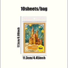 10pcs Retro Fairytale Washi Stickers- 6.5×4.5in Full Sheet- Scrapbook, DIY Craft