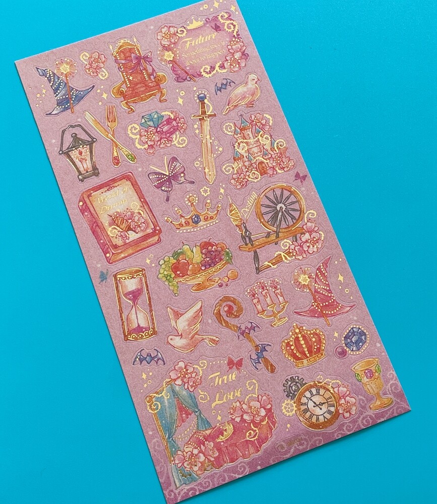 Gilded Princess Ariel Little Mermaid Beau Stormy Seahorse Whale Shell Sticker